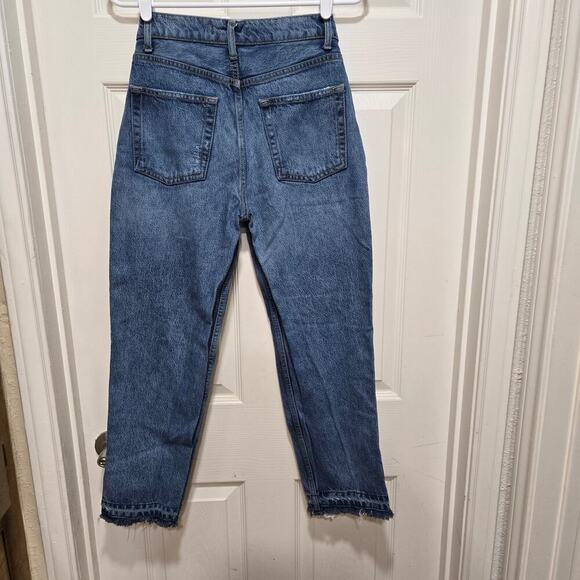 Free People We The Free Lita Distressed Crop Straight Leg Jeans Size 26 - Picture 5 of 8